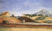 Paul Cezanne The Railway cutting Sweden oil painting artist